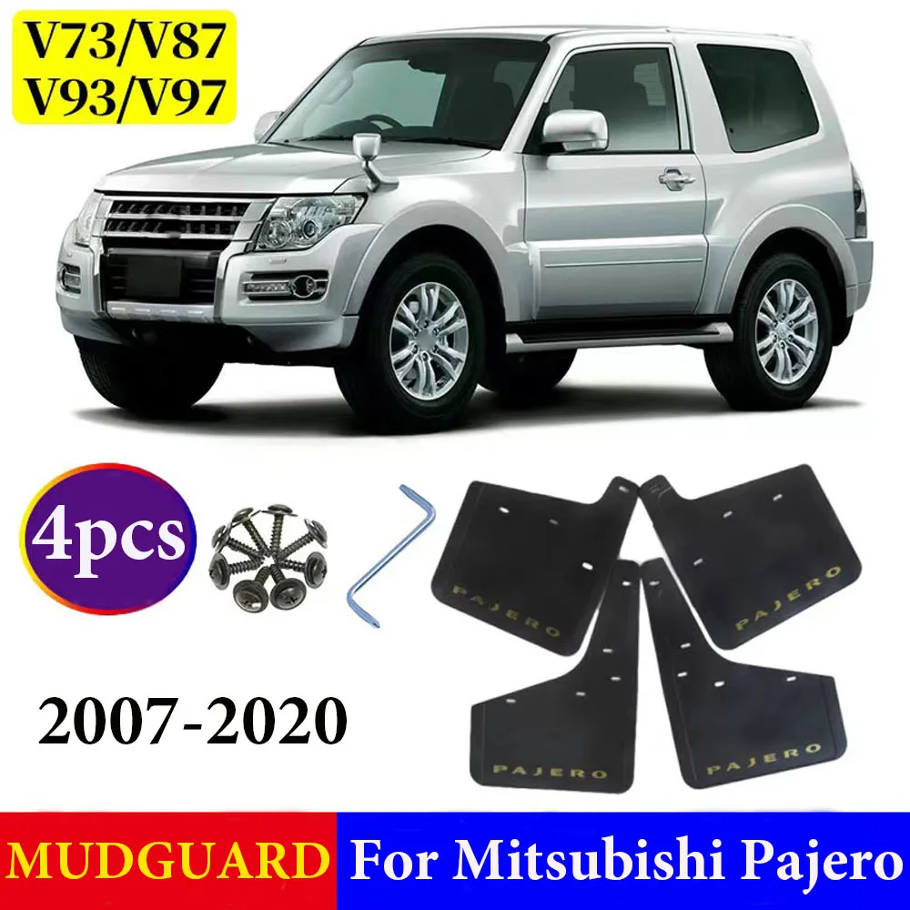 

4pcs For Mitsubishi Pajero Mud flaps mudguards fenders Mud flap splash guard car accessories auto styline Front Rear 2007-2020