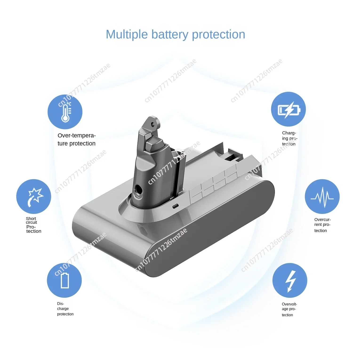 Suitable for Replacing Dyson V6 Cordless Vacuum Cleaner Battery Dc58 62 Battery 21.6V Adapter Dyson V 6 Battery