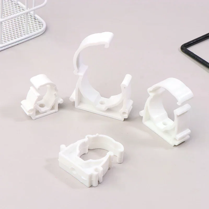 20 Pcs Plastic PPR Clamp Holder For Water Pipe Tube Fittings With Cover Diameter 16mm 20mm 25mm 32mm
