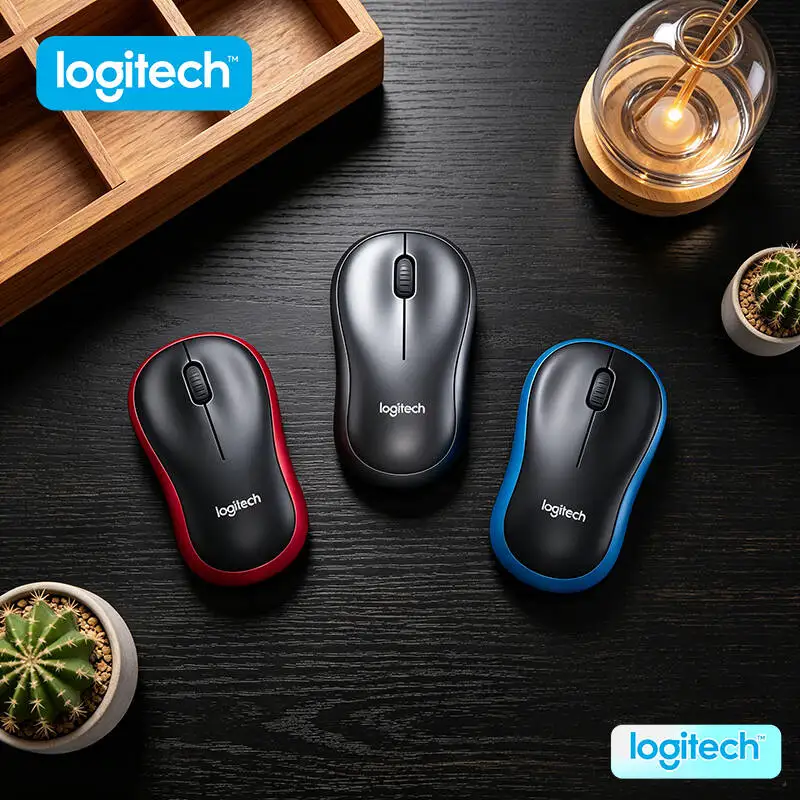 

Мышь Logitech M185 Travel-Fit с нано-приемником, Plug & Play, радиус действия 10 м, 3 кнопки, плавное прокрутывание, аксессуар для дома, работы и путешествий