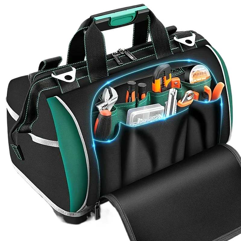

Hot Sale Custom Heavy Duty Canvas Tool Storage Bag with Adjustable Shoulder Strap Wide Mouth Design Easy Access OEM ODM Services