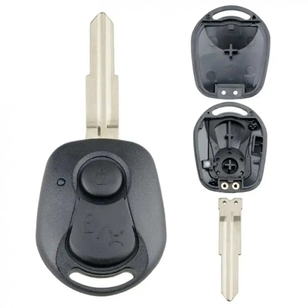 2 Buttons Car Key Fob Case Shell Replacement Remote Cover Fit for Ssangyong/Actyon/Kyron/Rexton