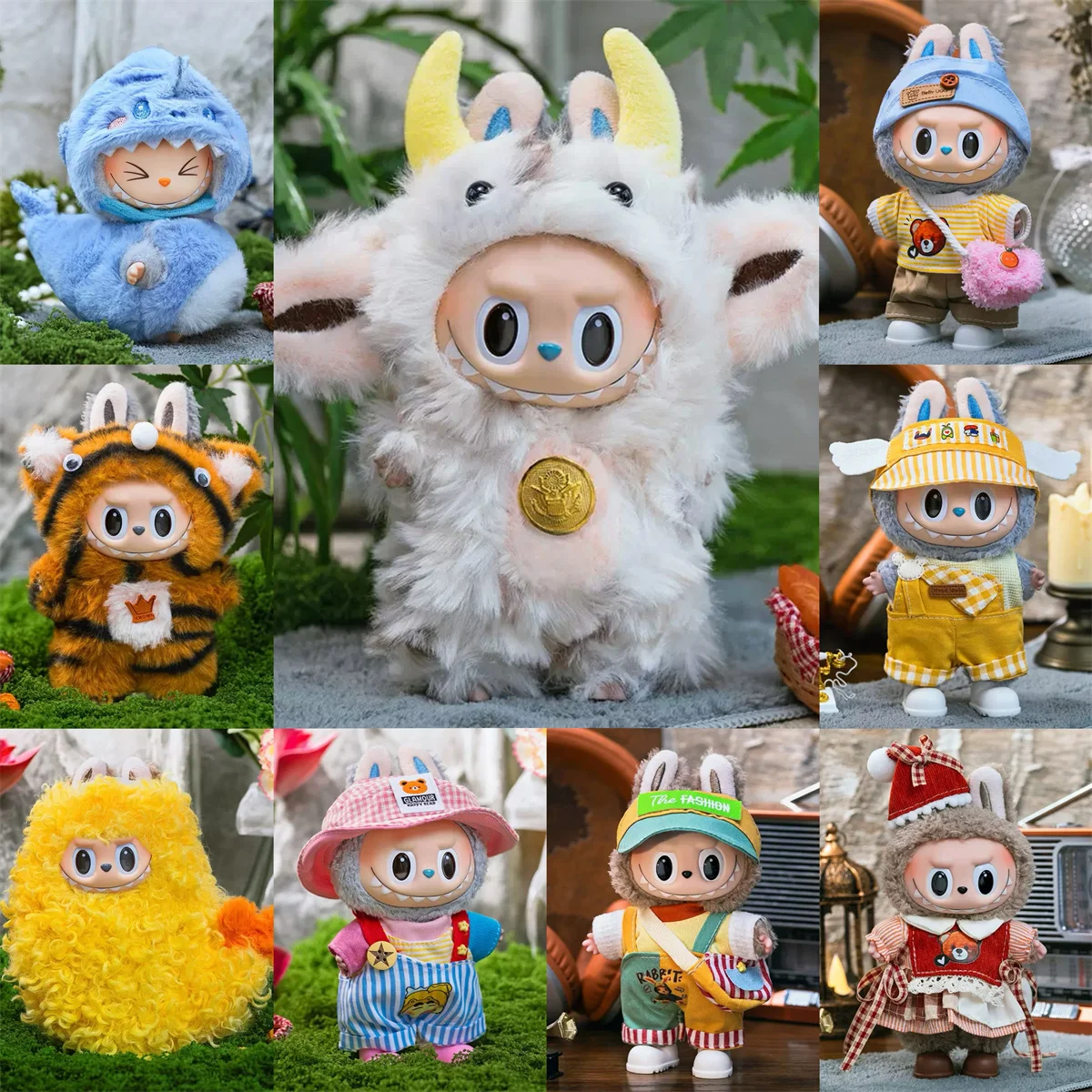 ملابس لـ Labubu Mart ملابس دمى لطيفة ملابس الصراصير ملابس الروبيان المقلي أزياء كرتونية بدلة إكسسوارات ذاتية الصنع