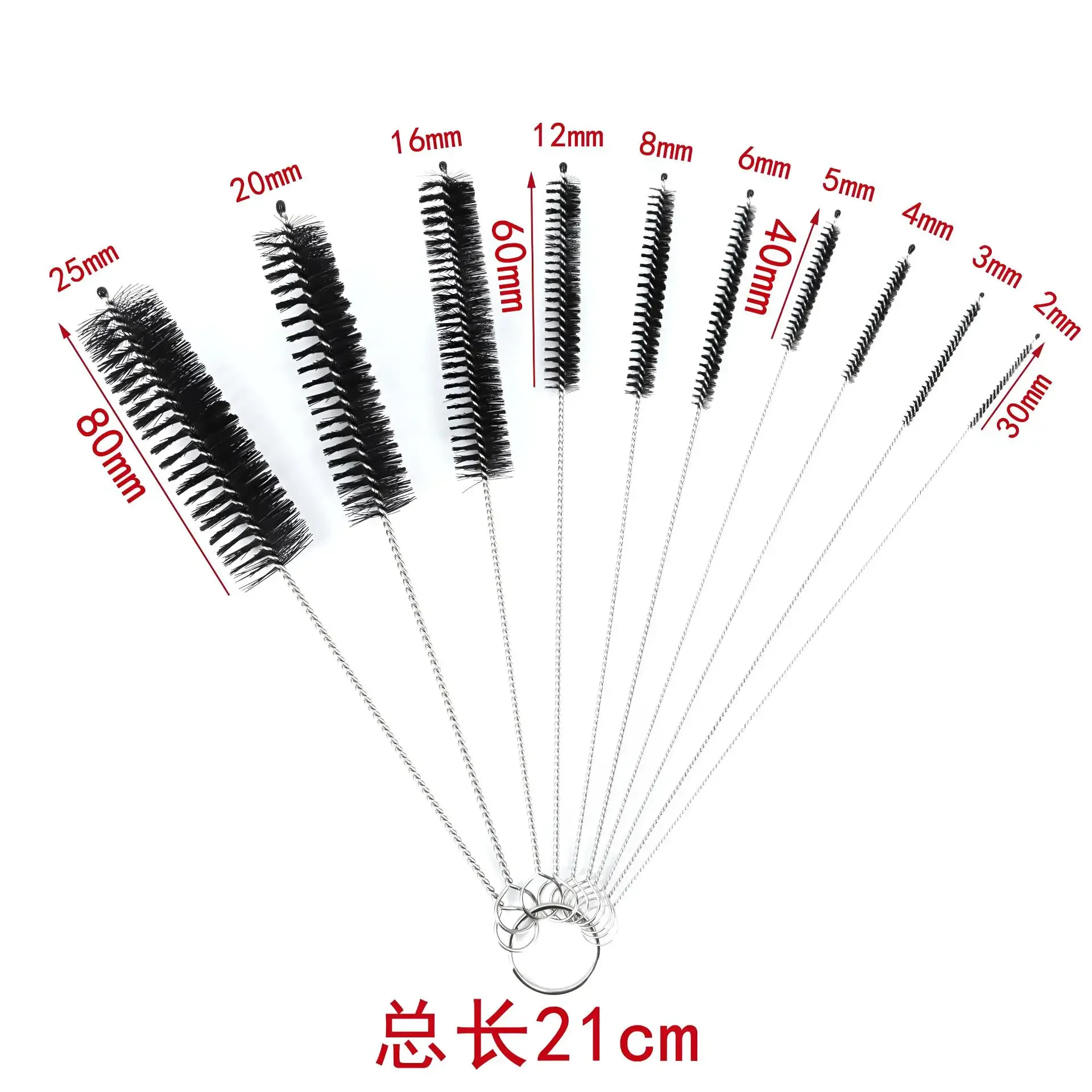 10PCS/Set Metal Cleaning Brush for Glass Tube Pipe Hookah Smoking Cachimba Pipas Fumar Feeding Bottle Brush