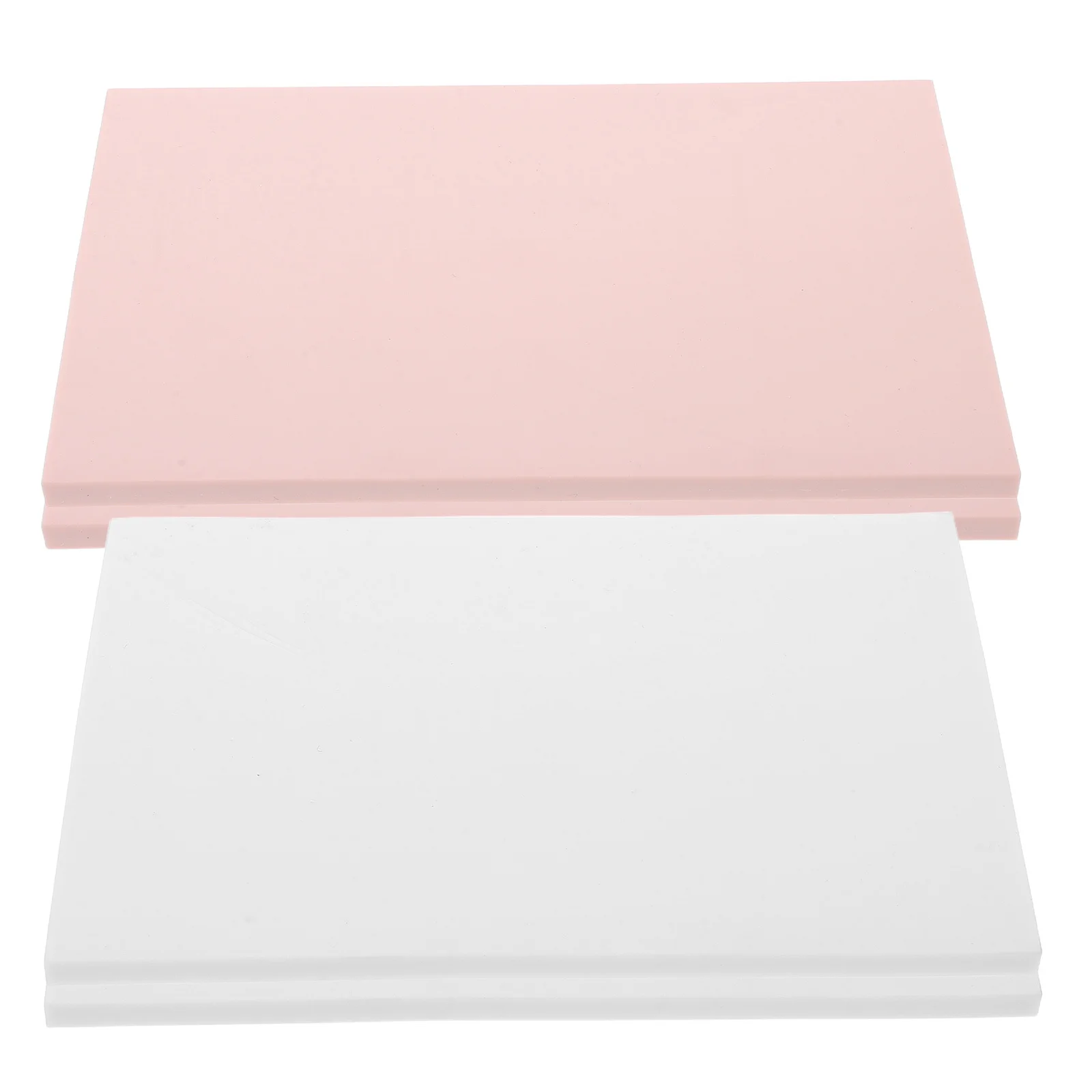 

4Pcs Rubber Carving Blocks Pure Color Rubber Stamp Blocks for DIY Stamp Making Printmaking Supplies Pink White