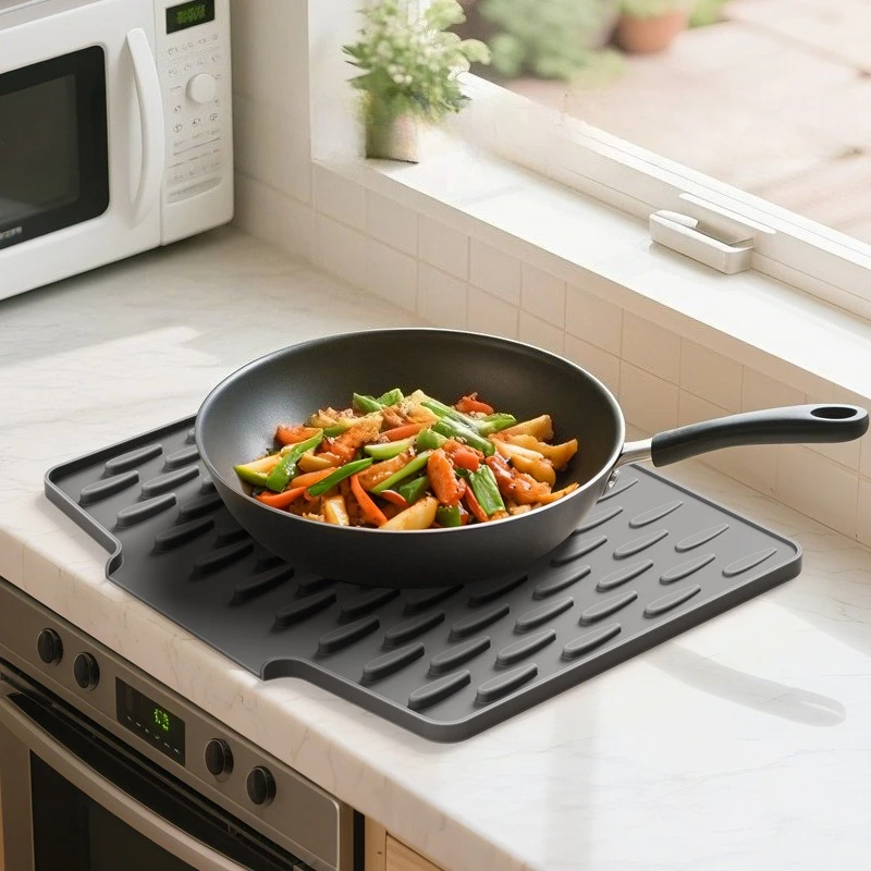 

Новая силиконовая подставка для слива наклона столешницы, кухонная теплоизоляционная кастрюля с защитой от ожогов, утолщенная противоскользящая подставка для крепления разделочной доски