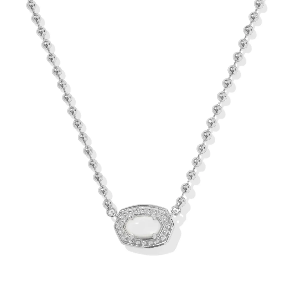 YEEVAA Minimalist Frame White Resin Short Pendant Necklace, Fashion Jewelry, Unique Gifts