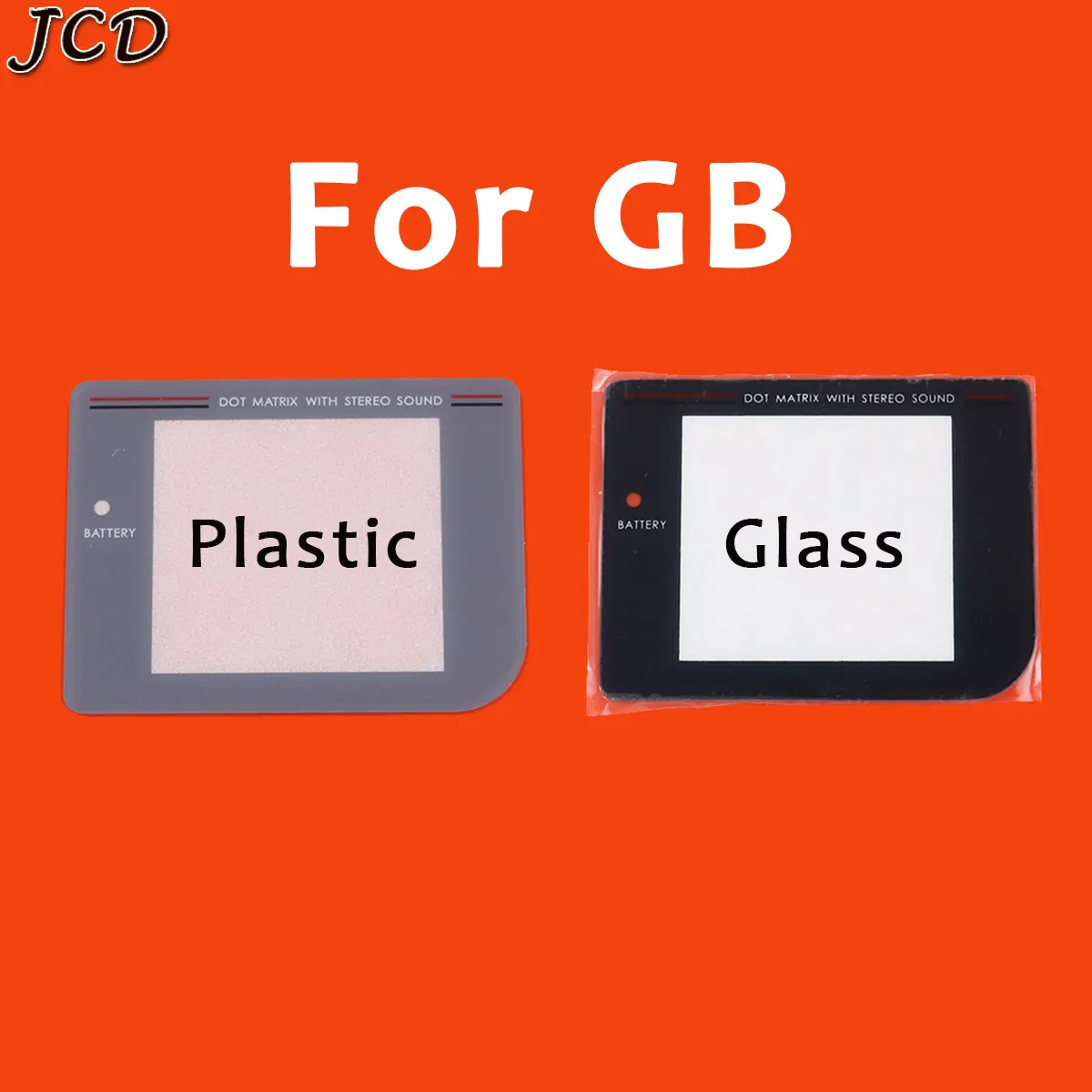 JCD Plastic Glass Lens for GB/GBA/GBC/GBP/GBA SP/GBL Screen Glass Lens for Gameboy Color Lens Protector W/ Adhensiveparts