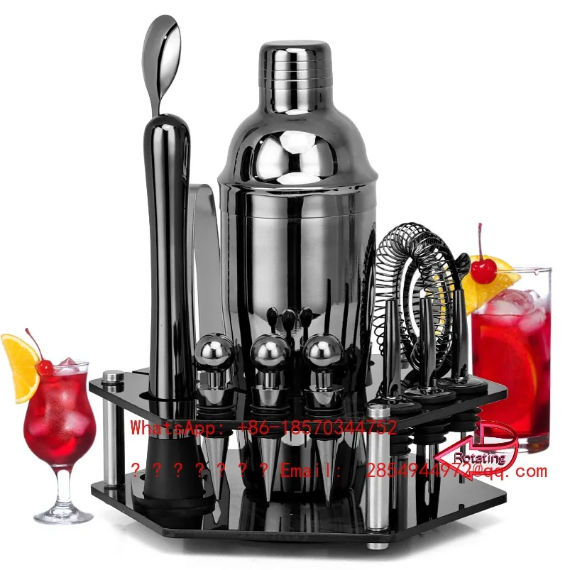 Mixer Cocktail Mixer Tools 14 Pieces Acrylic Rotary Set CG1135M
