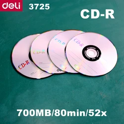 4PCS/LOT Deli 3725 CD-R Blank Discs Recordable Compact Disc 700MB/80min/52x CD-R BLANK Discs