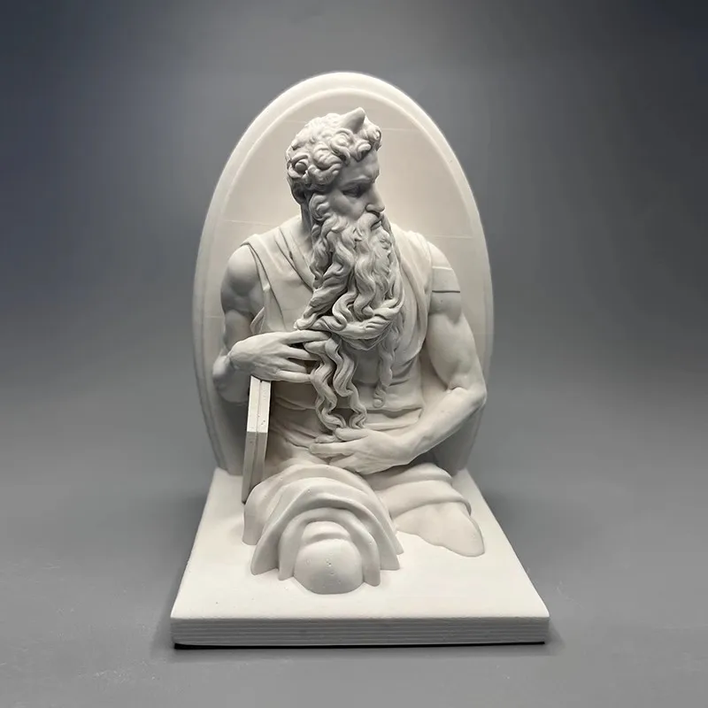 

Moses Figure Sculpture Artwork Plaster Desktop Ornaments Senior Niche Gifts Modern Home Decoration Luxury Elegant Room Ornaments