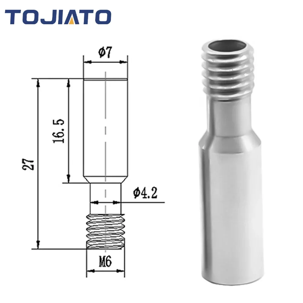 3D Printer Heat Break Throat, M6 Thread Stainless Steel Throat Tube for Creality Ender 3, Ender 3 Pro, Ender 3 V2, CR-10/10S