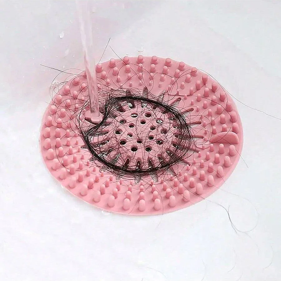 Silicone Floor Drain Cover Bathroom Sewer Drain Outlet Hair Deodorant Filter Anti-Blocking Adsorption Sink Cover