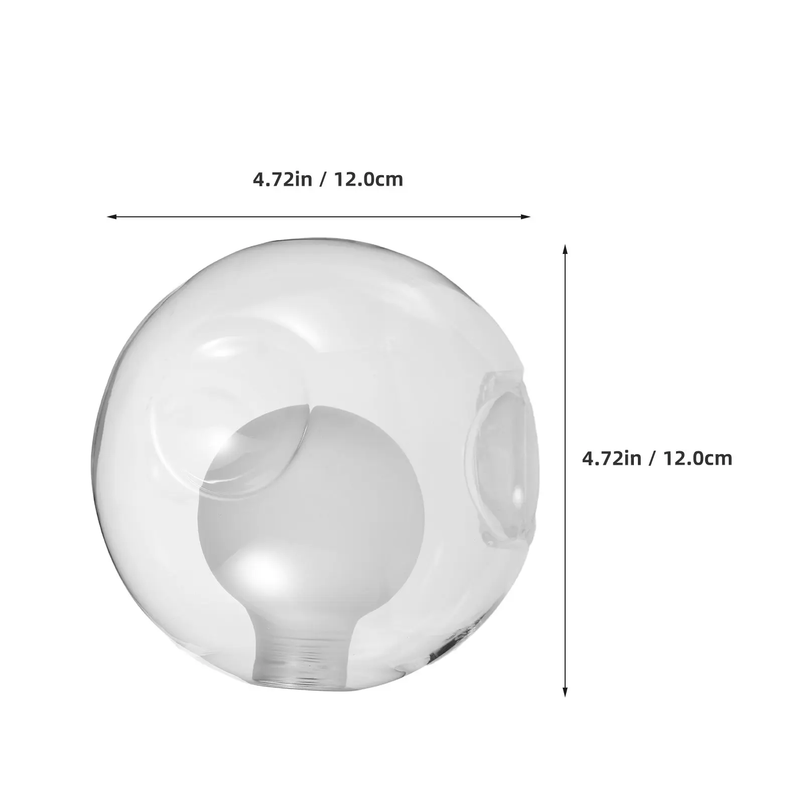 Clear Glass Globe Lamp Shade Double Layer G9 Socket Replacement for Ceiling Fan Wall Sconce Light Fixture
