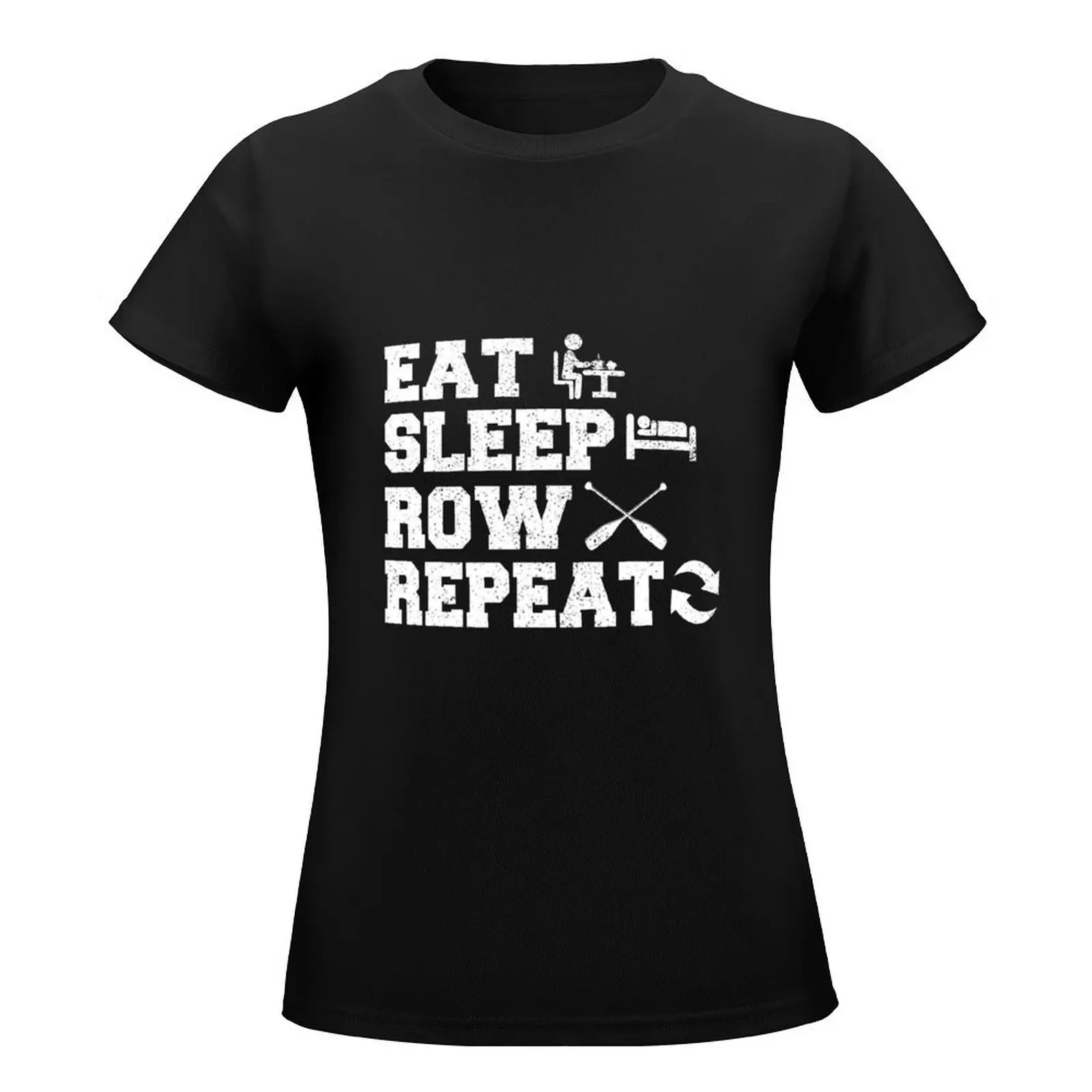 Eat Sleep Row Repeat Outfit Rowing Crew T-Shirt cute tops tees quick-drying Women tops