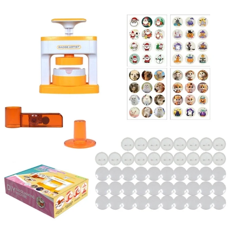 Buttonmaker, badge machine, buttonmaker, machine set, pinmaker, machine