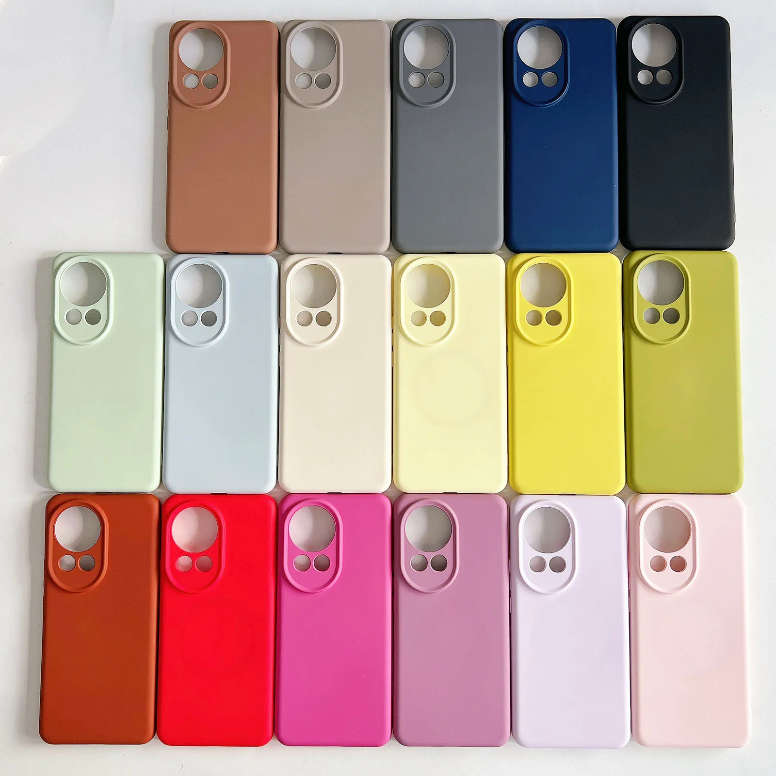 Wireless Charging Magnetic Soft Liquid Silicone Case For Huawei Nova 12 Pro 11 13 14 15 Ultra, Slim Skin Camera Protection Cover