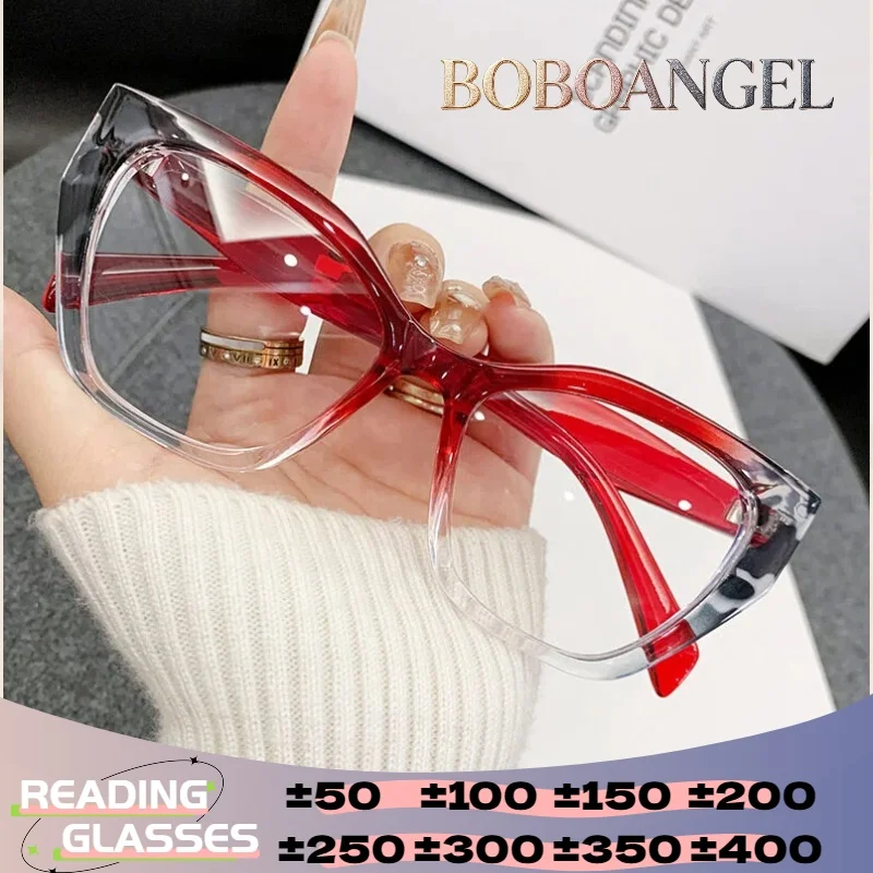 

BOBOANGEL Модные женские очки с защитой от синего света, прогрессивные оптические линзы, новая модная оправа увеличенного размера, очки для коррекции близорукости по рецепту