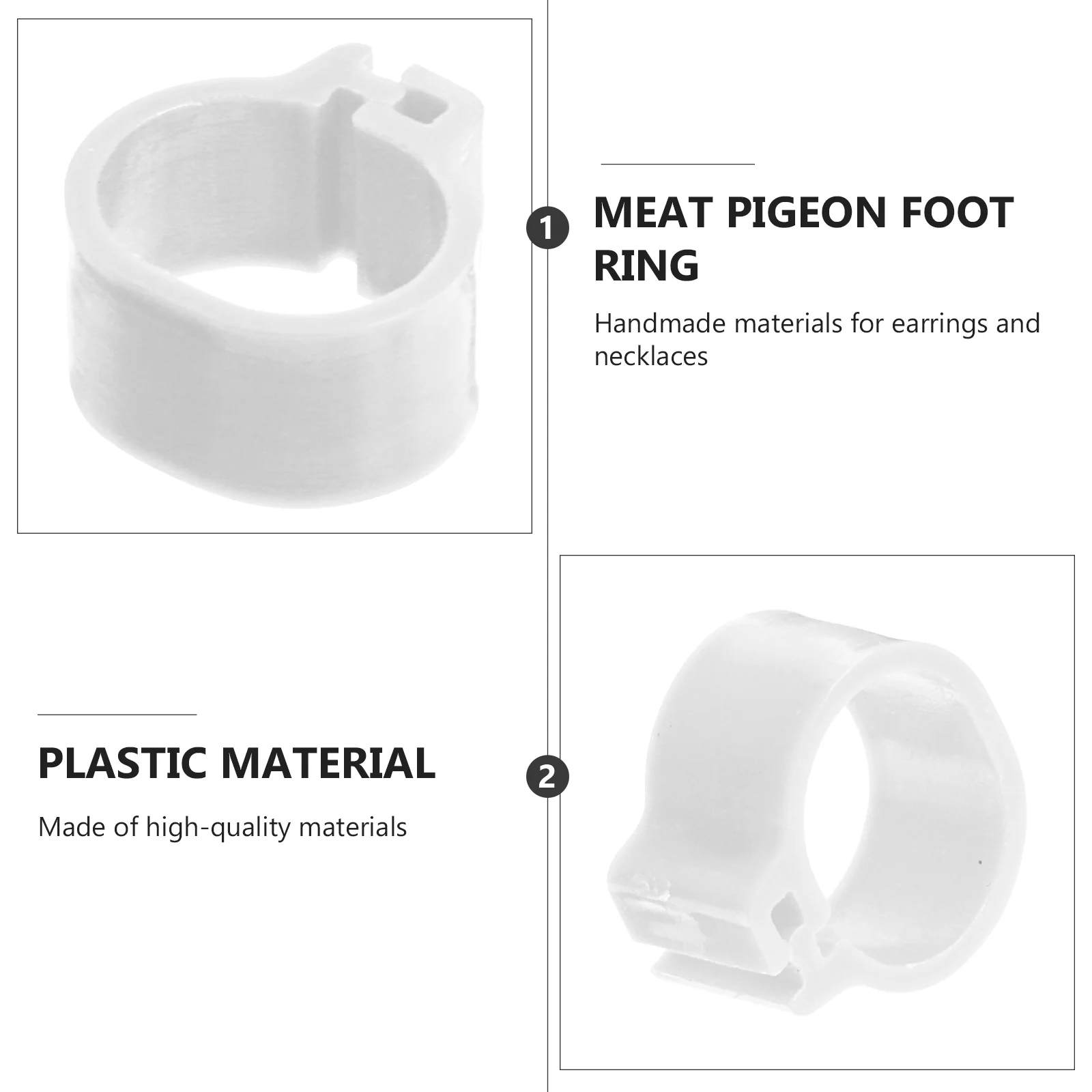

100 pcs Pigeon Foot Lightweight Bird Leg Bands Identification Ring For Pigeon Breeding Management Clip On Leg Bands For Poultry
