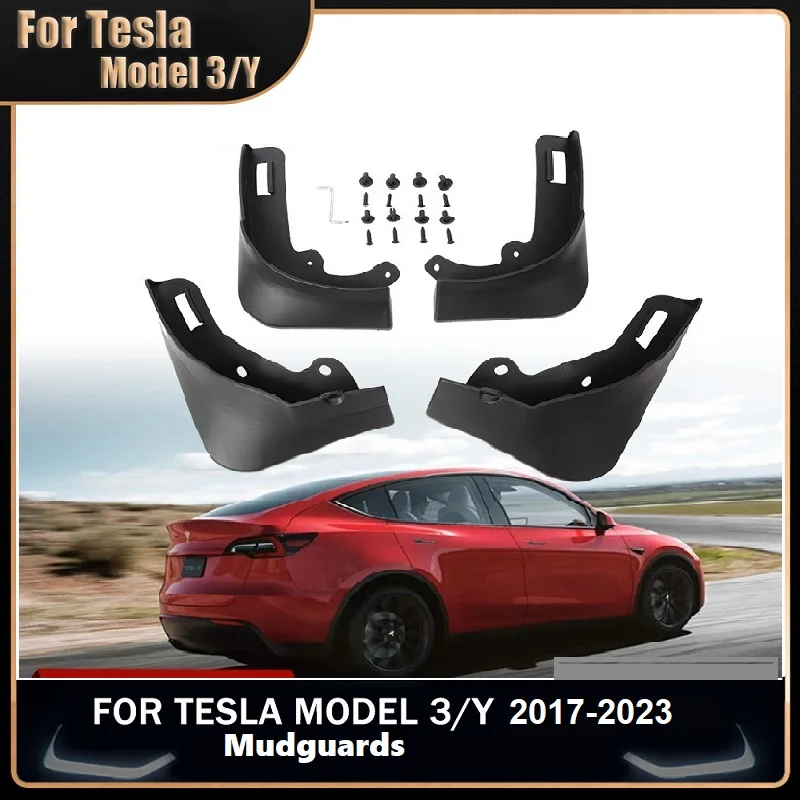 

4Pcs/set Mud Flaps Mudguards Plastic Splash Guards Fender For Tesla Model 3 Y 2017-2021 2022 2023