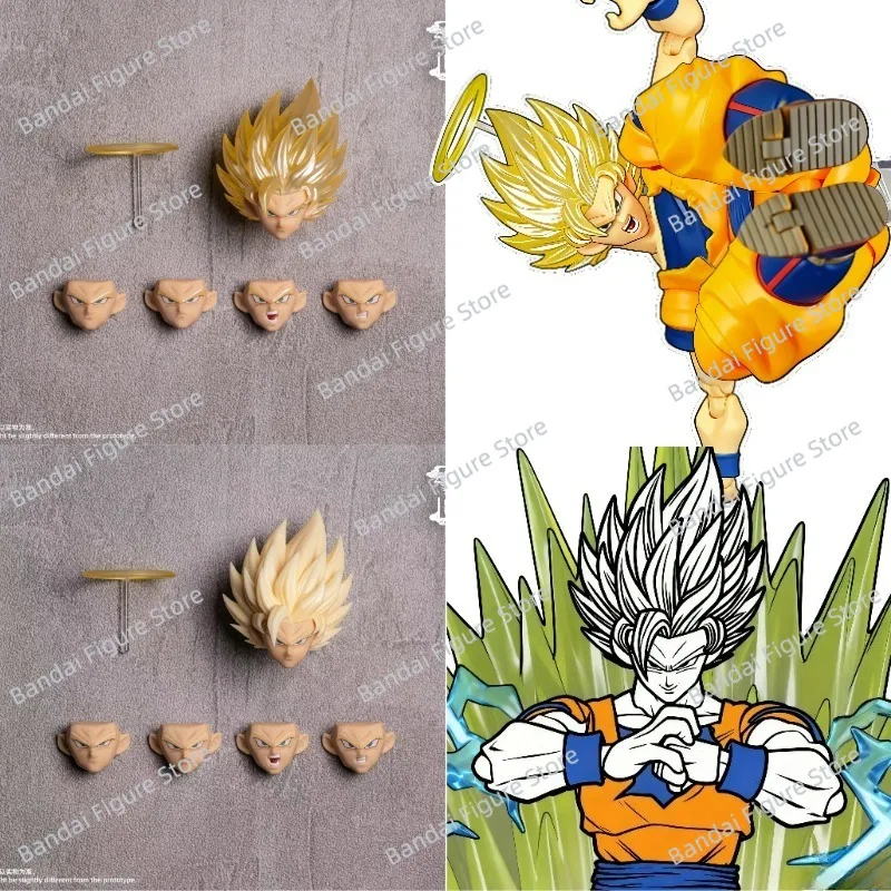 

DKO TOYS Dragon Ball Z SHF SSJ2 Super Saiyan 2 Son Goku Broly Heads Аксессуары Headsculpt Аниме Фигурка Подарок ПВХ