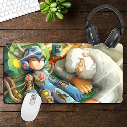 Game R-Rockman Megamans Mousepad Computer Laptop Extended Mouse Mats Large Rubber Keyboards Table Mat Accessories