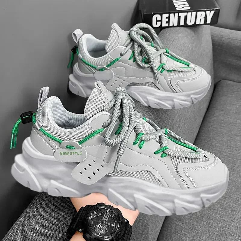 Men's Shoe Breathable Thick Soled Casual Sneakers Outdoor Running Four Seasons New Tennis Men Soft Soles Comfort Male Sneakers image 2