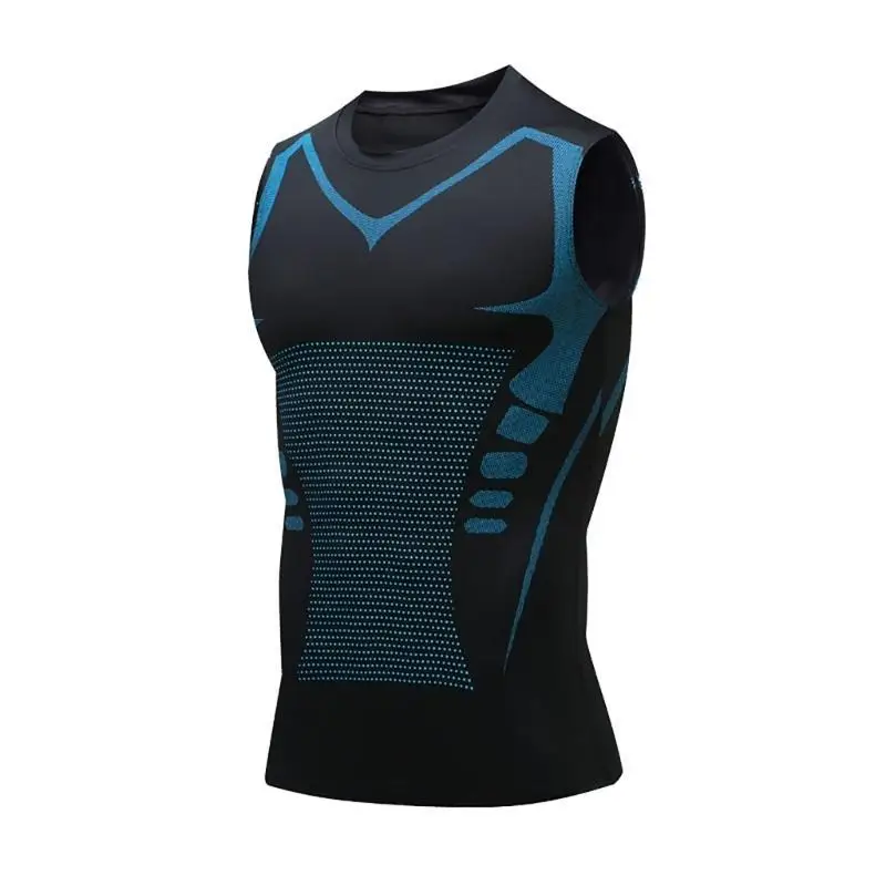 

652F Compression Shirt Tanks Top Athletic Bodybuilding Tees Gym Muscle Shirt for Men