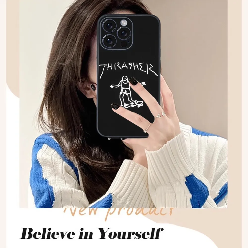 Fashion Design T-ThrasherS Phone Case For iPhone 16 15 14 13 12 11 PRO MAX PLUS Mini TPU Soft to Skin-friendly case