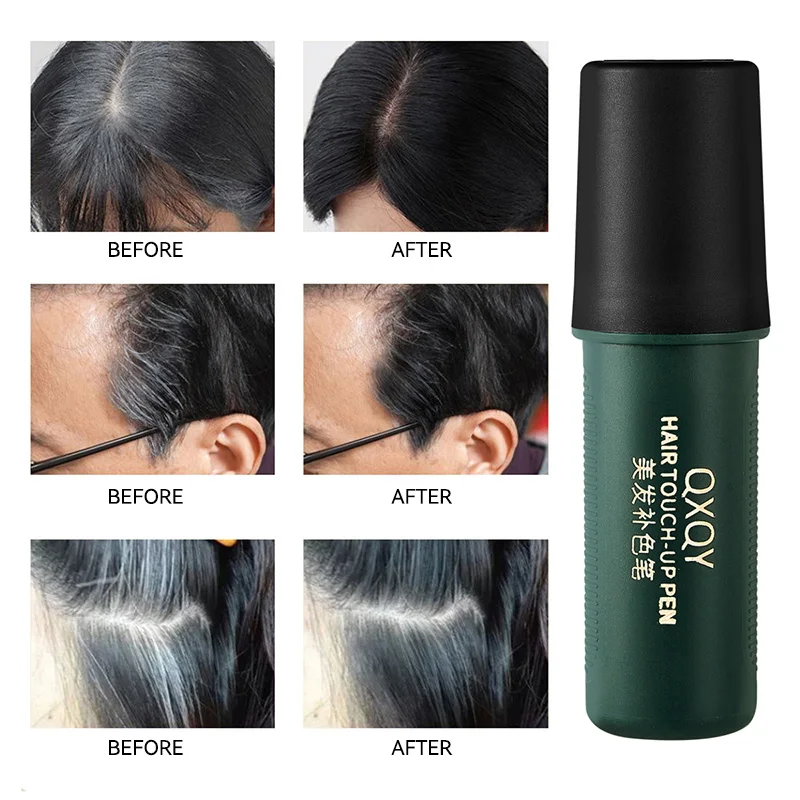 Qxqy ヘアカラーペンカバーヘア、均一な色の髪、速乾性、使いやすく持ち運びに便利