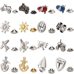 High quality men's women's brooches Anchor rudder sailboat racing car plane lapels pins hats scarves necktie accessories jewelry