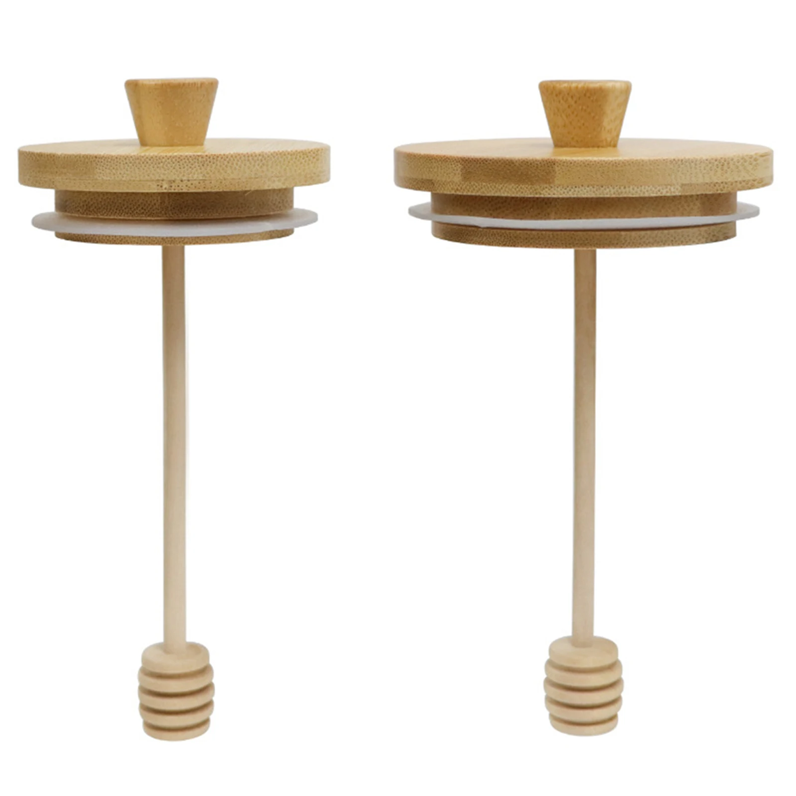Tapa de tarro de cristal de bambú, recipiente de vidrio para miel, tapa de cubierta de sellado para taza de boca ancha de 70/86mm, accesorio para olla de miel de colmena, tapa de madera