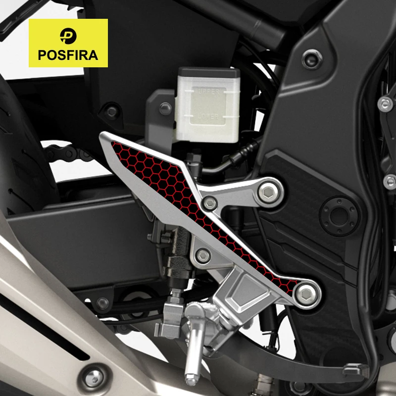 POSFIRA Motorcycle Footrest Panel Stickers Vinyl Decals for Honda CB500 Hornet CB 500 2024 2025 2026 Motorbike Accessories