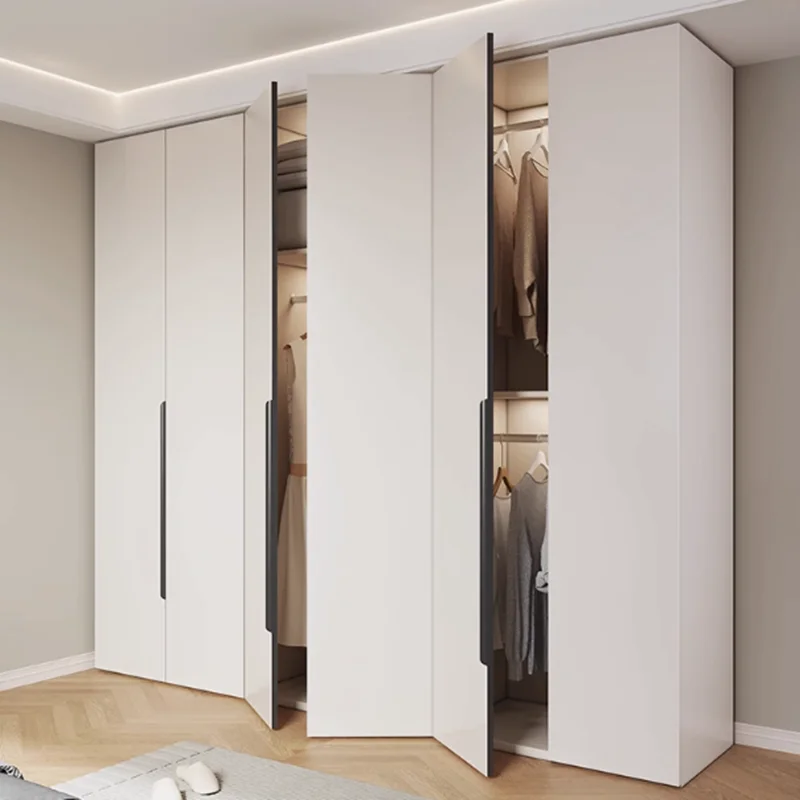 Clothes Doors Wardrobes Sliding Luxury Nordic White Dressing Wardrobes Bedroom Storage Wooden Guarda Roupas Home Furniture