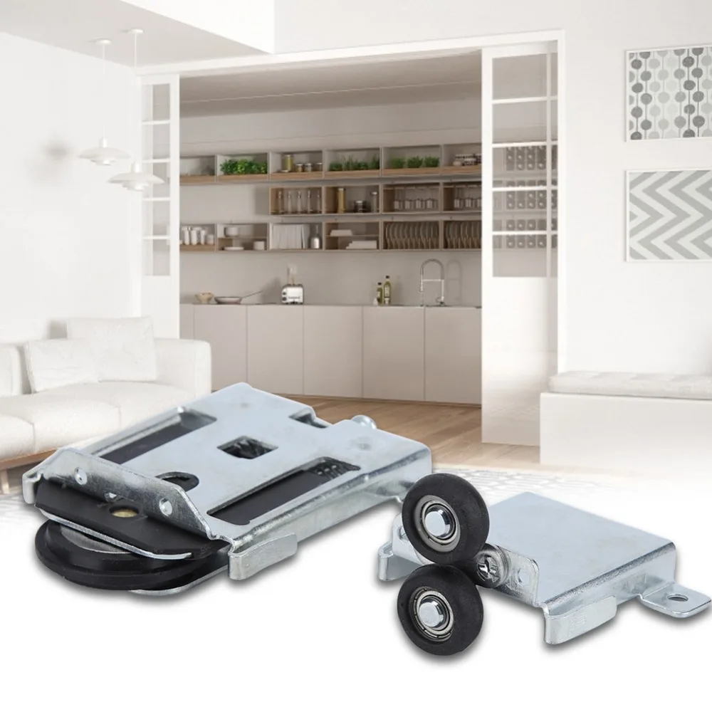 Replacement Ball Bearings Sliding Door Roller Smooth Durable Closet Door Pulley Door Roller Assembly Bypass Door