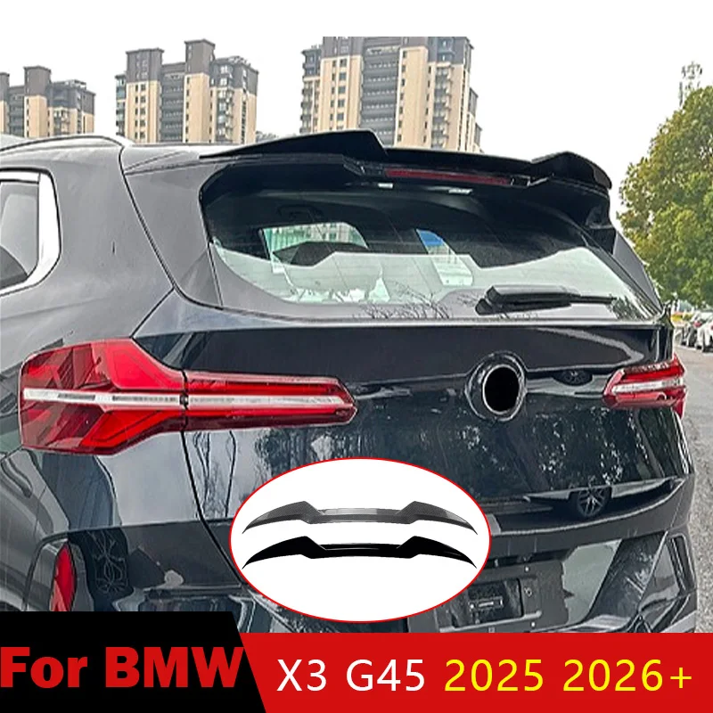 

For BMW X3 G45 2025 2026+ Rear Trunk Wing Spoiler Decoration Top Wing Cover Refit Tail Spoiler Fin Modification Body Kits Tuning