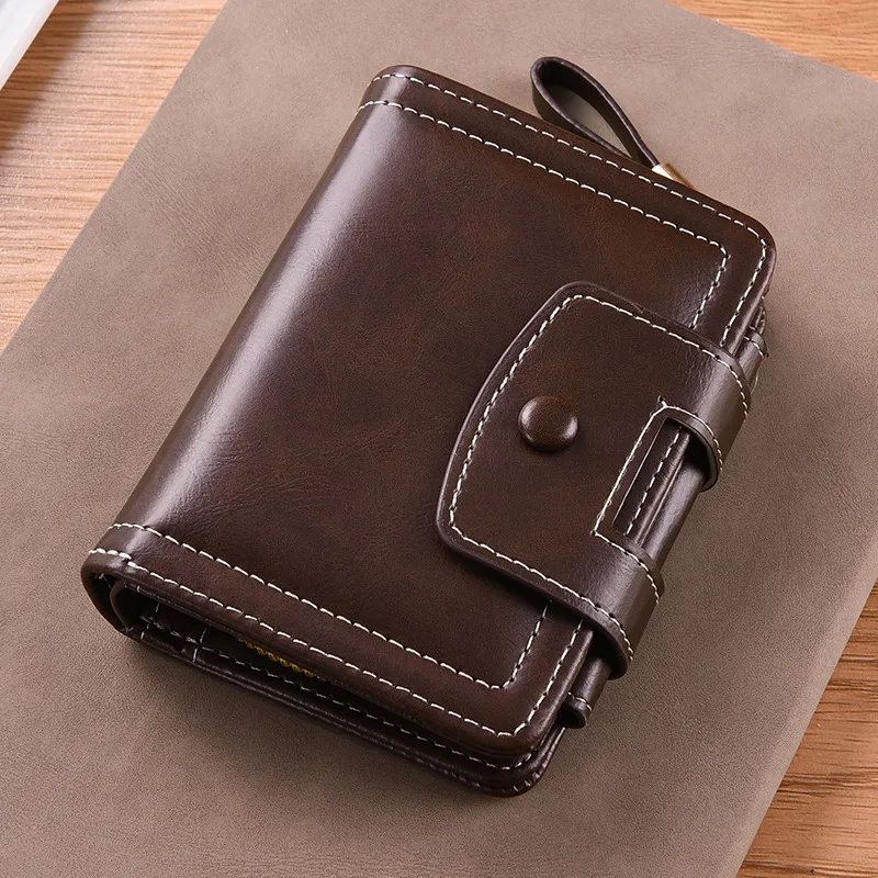 محفظة رجالية قصيرة لبطاقات رخصة القيادة، محفظة عمودية متكاملة للرجال متعددة الوظائف #3