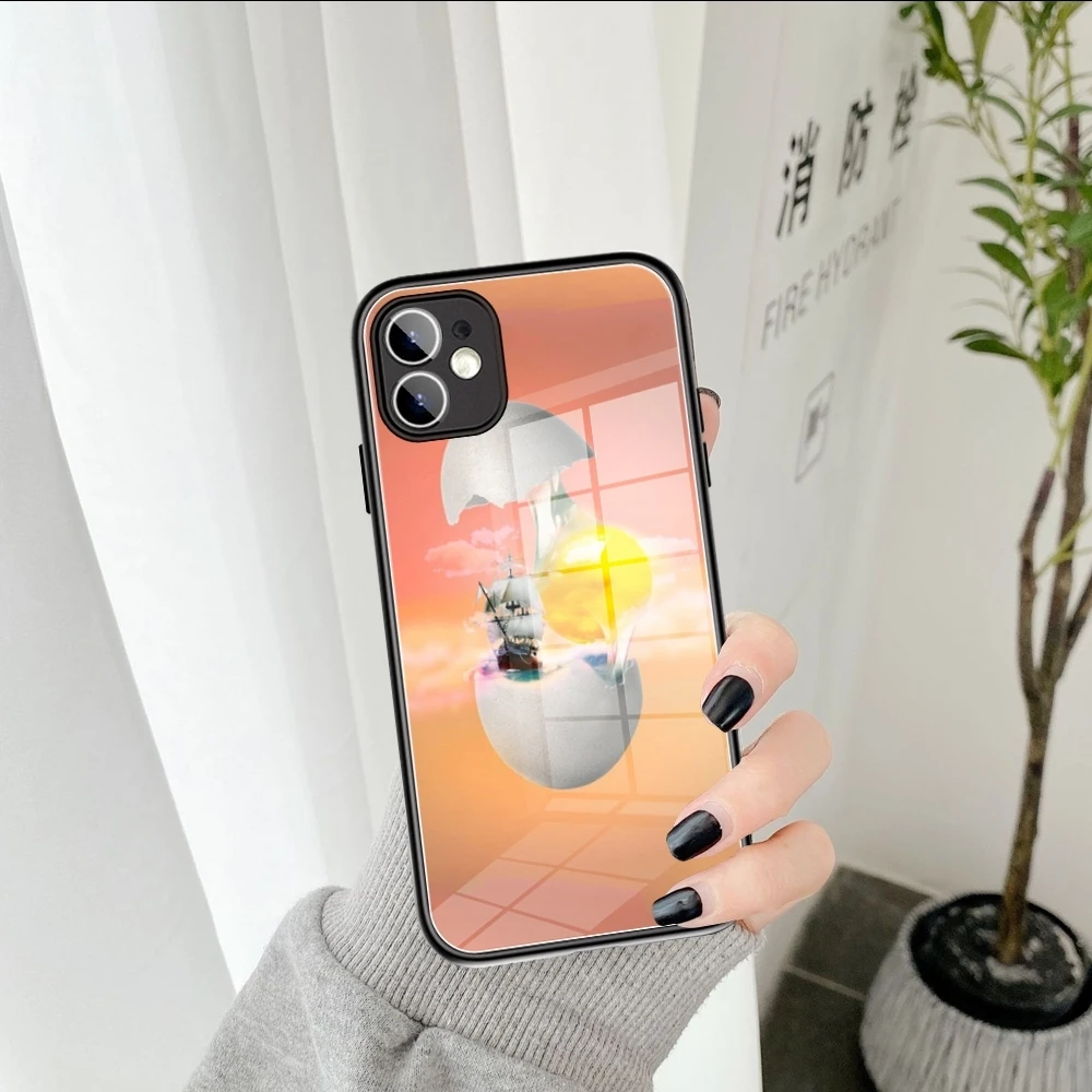 

Egg painting art Phone Case Tempered Glass FOR IPhone15 14 13 11 12 Pro 8 7 Plus X 13 Pro MAX XR XS MINI Covers