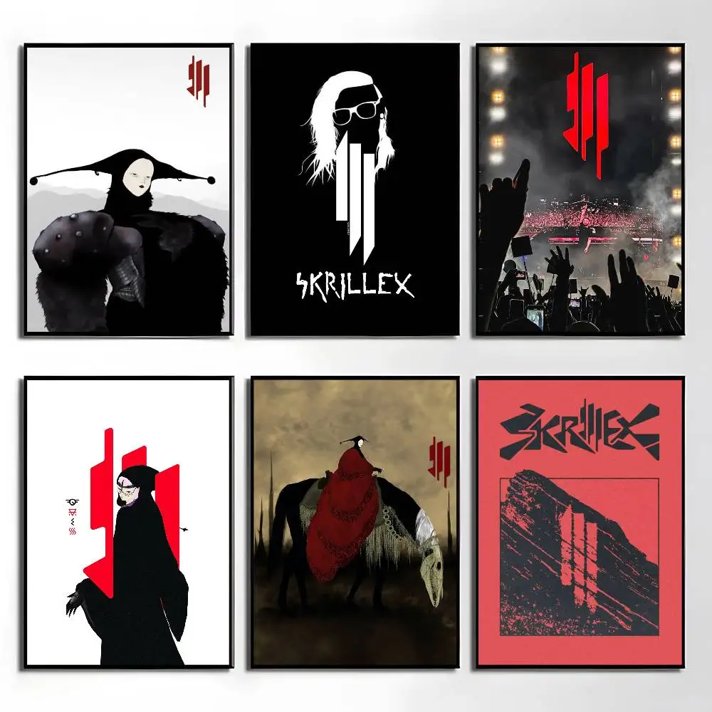 1 unidade de Adesivo/Pôster de Cantor/Rapper S-Skrillex, Impressão à Prova d'Água, Arte de Parede para Sala de Estar, Quarto e Decoração de Casa