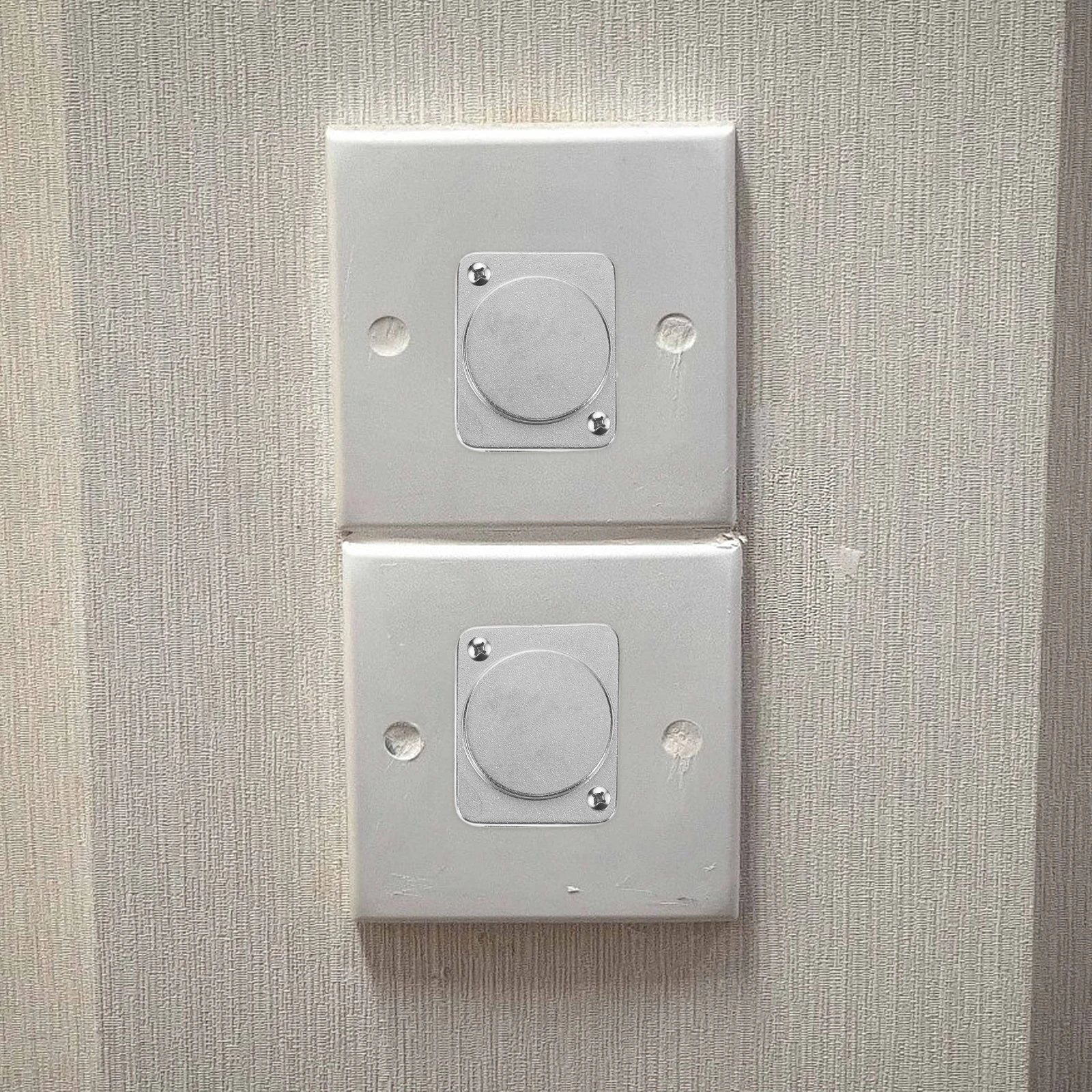 

5Pcs Space Saving Blank Cover Plate Metal Chassis Insert Panel Mount Blank Faceplate Industrial Protective Wall Cover Simple