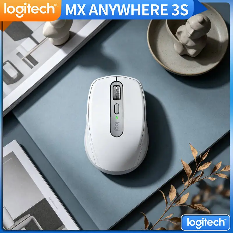 Ergonomic MX Anywhere 3S Mouse - Darkfield 8K DPI, Precision Control, Suitable for Cashier Desk & Business Meeting