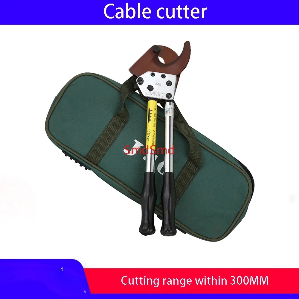 J40 300mm² Ratchet Cable Cutter Tools Ratcheting Cable Cutter Ratchet Wire Cutters Plier for 40mm Cu/Alu Cable Wire Scissors