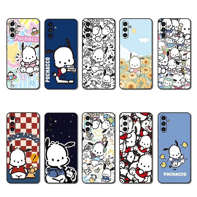 Samsung A11 A12 A13 A14 A15 A16 A20 A20S A21 Pochacco  Creative Design Soft Black Phone Case