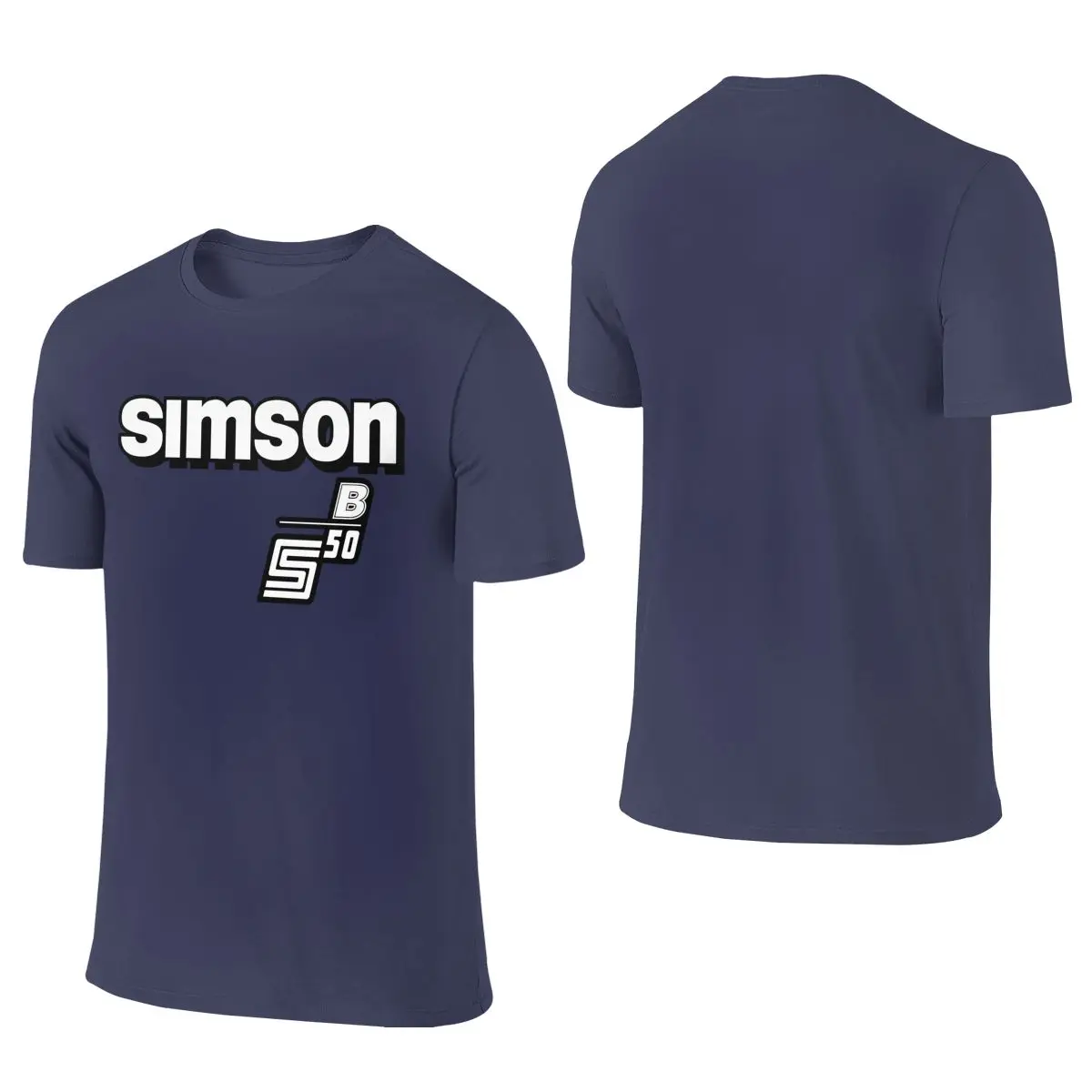 Simson S50 B Logo Ultra-Minimalist Reversible T-shirt Japanese Style Lazy   Tees