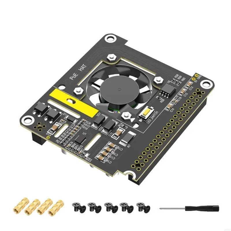Poe Hat -Expansionsmodul für RPI 5 Poe Hat Adapter Board optimiert 24BB