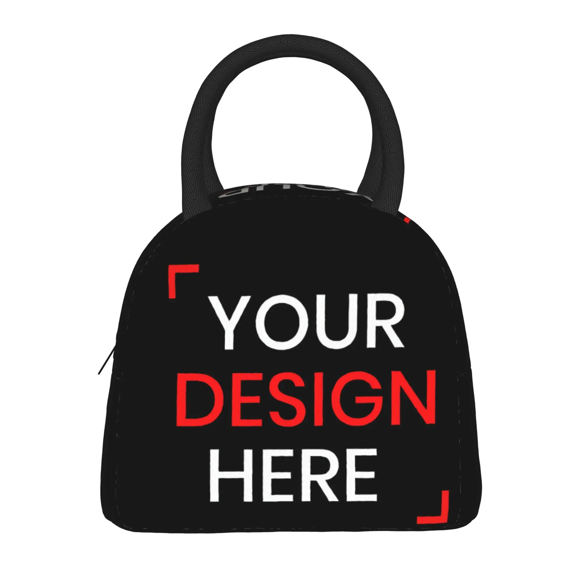Custom Photo Logo Insulated Lunch Bag for Women Leakproof Customized Your Design Here Thermal Cooler Lunch Tote Kids School