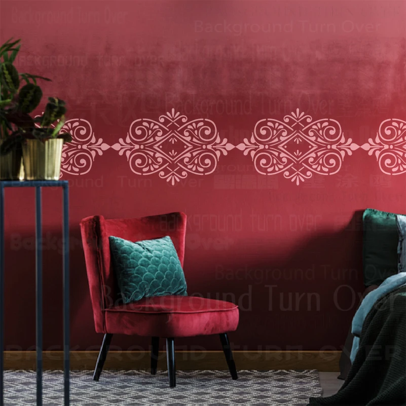 

32cm - 64cm Stencil For Painting Decor Wall Decorative Template To Paint Furniture Makers Damask Retro Vintage Luxury S468