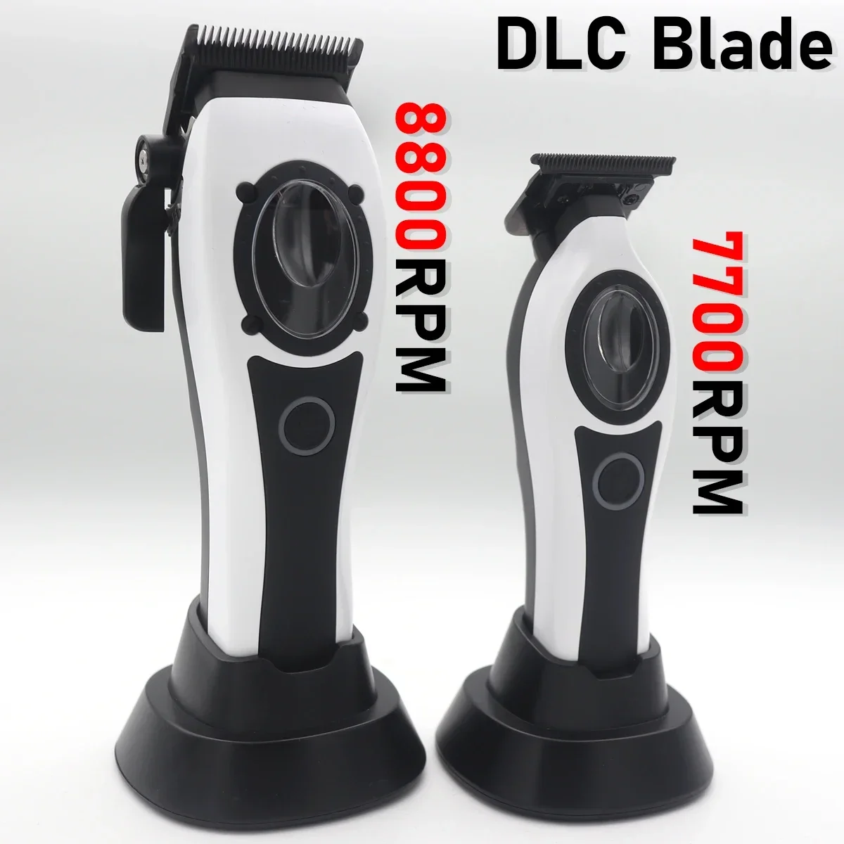 Professional Barber Cutting Machines Kit DLC Blade with Base Charger Cordless USB Men's Haircut Machine Hair Clipper Finishing