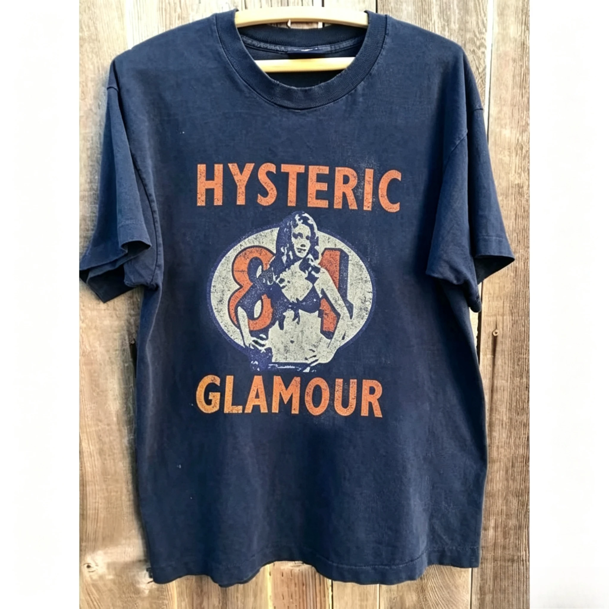 2026 Neues Unisex Kurzarm-T-Shirt Hysteric Glamour Retro 80er Pin-up Lady Grafik Distressed Washed Rundhals Streetwear Oberteil – Detail 6