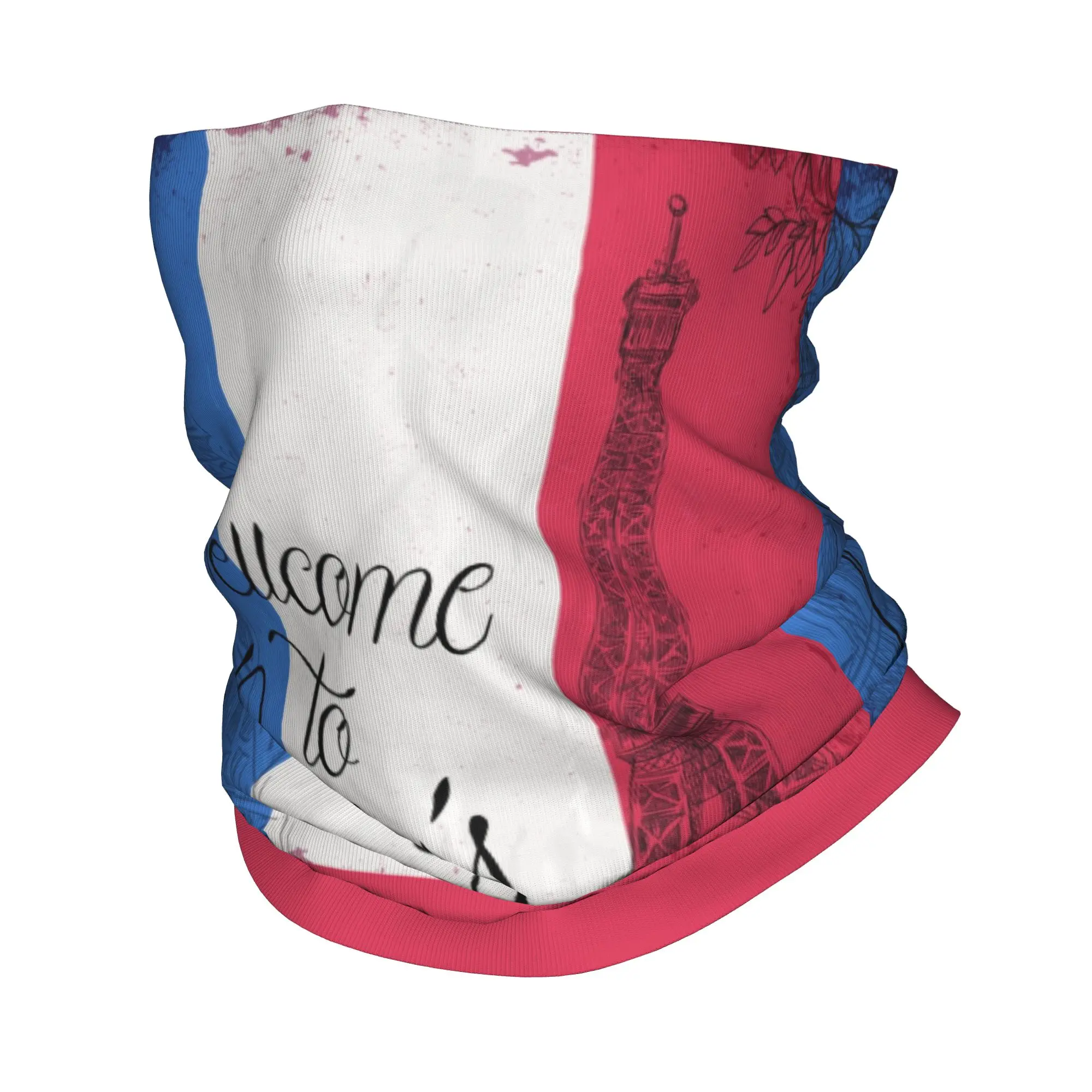 

Индивидуальный дизайн: Бандана-шарф-гайтер унисекс для зимы, походов и катания на лыжах, с флагом Франции и Эйфелевой башней, для защиты лица.